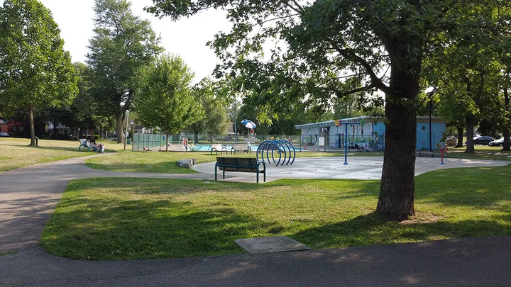 FH Leslie Park. The actual park destination, photographed at ground level.
