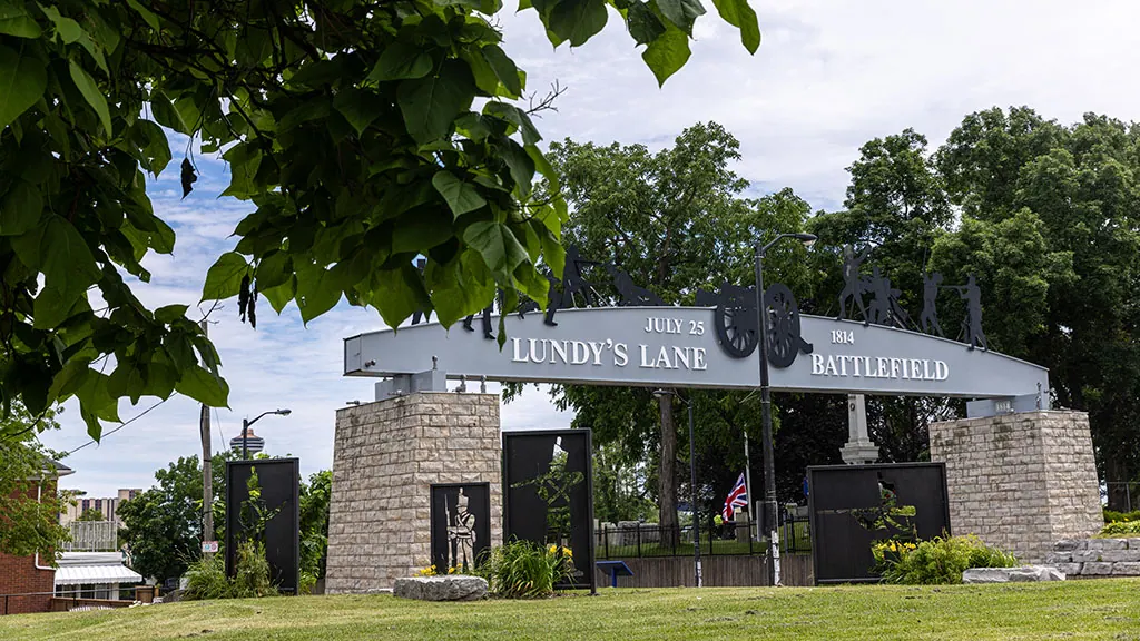 Ground-level view of Lundys Lane Battlefield Park