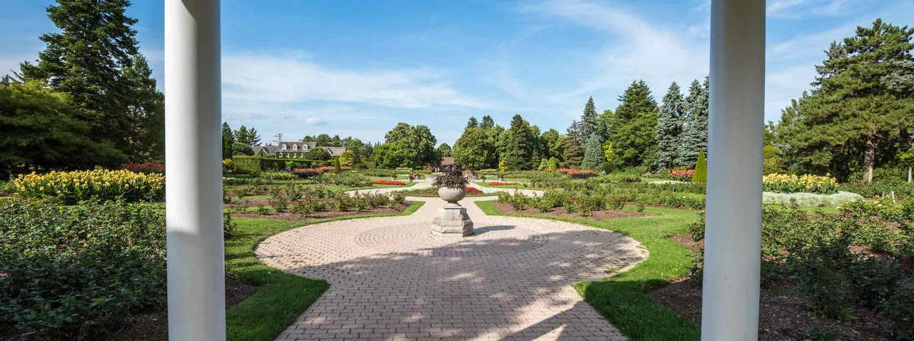 Ground-level view of Niagara Parks Botanical Gardens