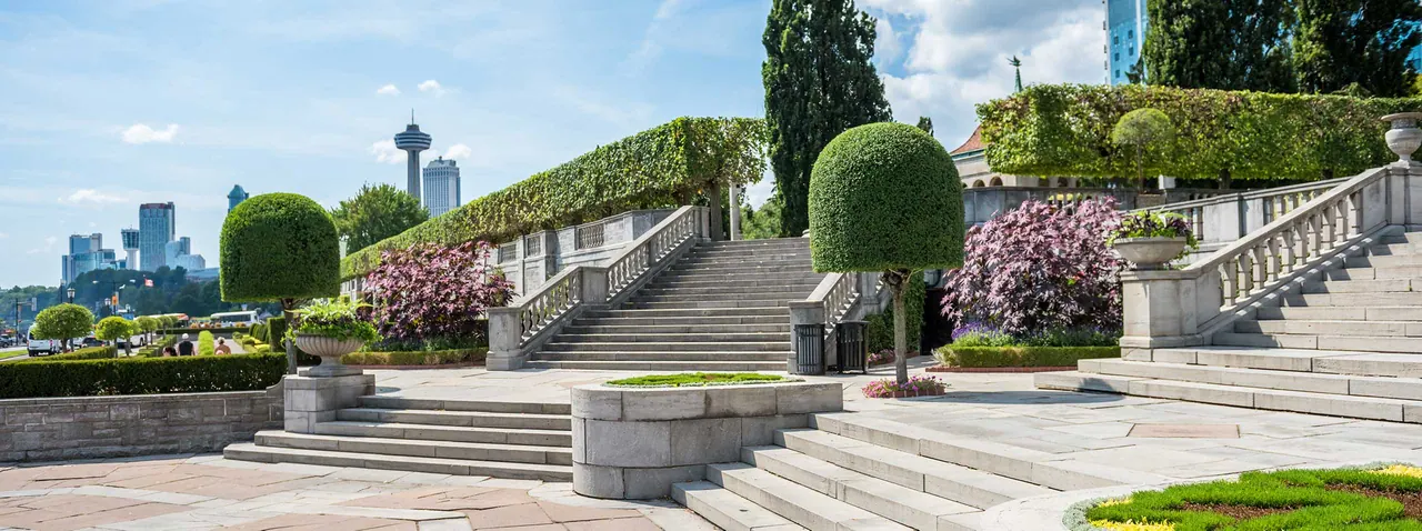 Ground-level view of Oakes Garden Theatre